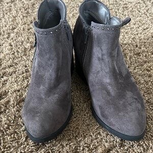 Sonoma Gray Suede Ankle Booties